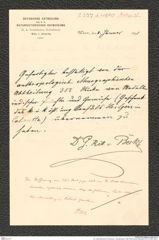 k.k. naturhistorisches Hofmuseum, Intendanzakten 1885-1896 (Hauer), Aktenzahl Z.277.d/1890, Seite 1